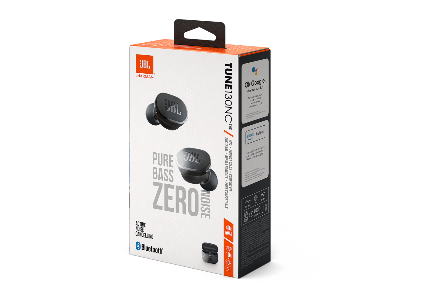 JBL Tune 130NC TWS -langattomat vastamelunappikuulokkeet, musta