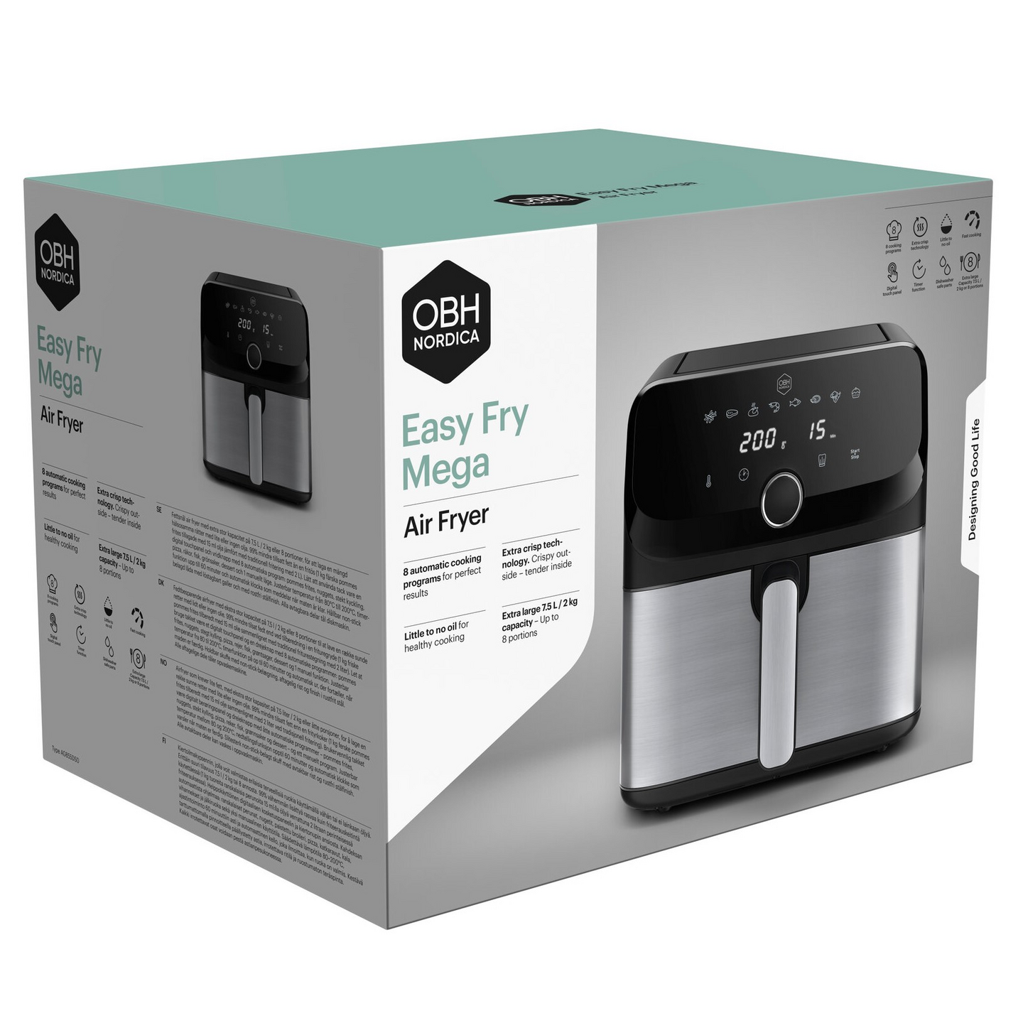 OBH Nordica Easy Fry Mega AG855DS0 -airfryer