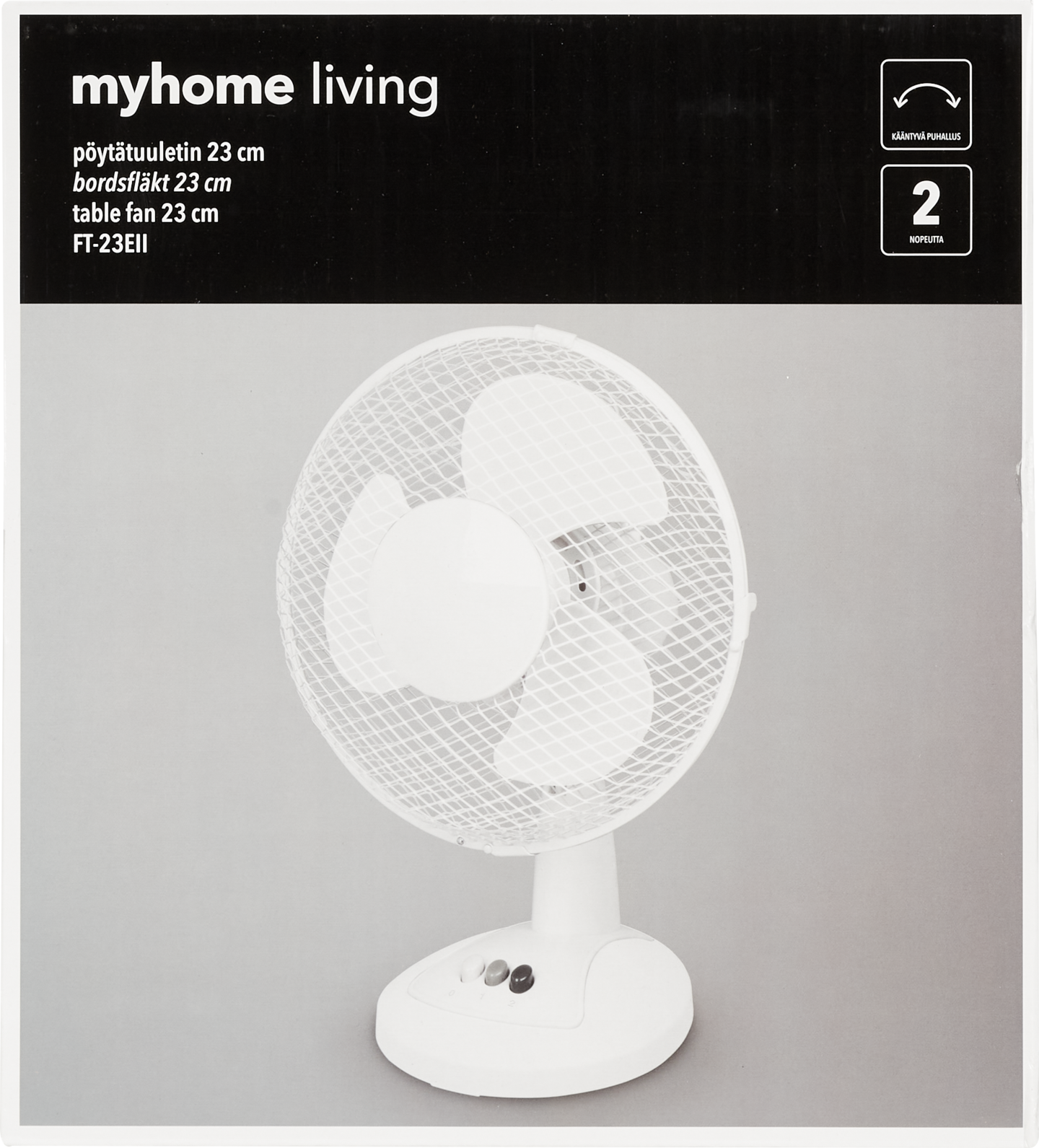 myhome living FT-23EII 23 cm -pöytätuuletin