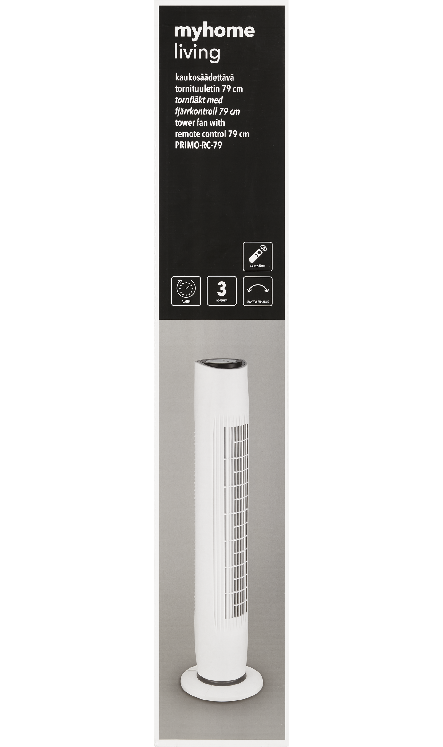 myhome living PRIMO RC 79 cm -tornituuletin