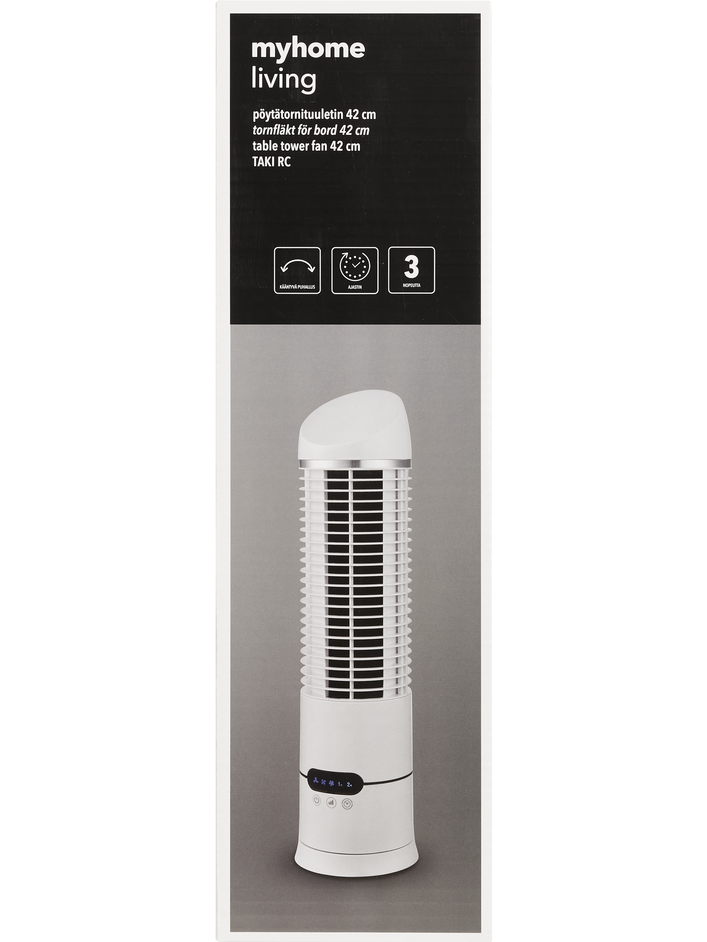 myhome living TAKI RC 42 cm -pöytätornituuletin