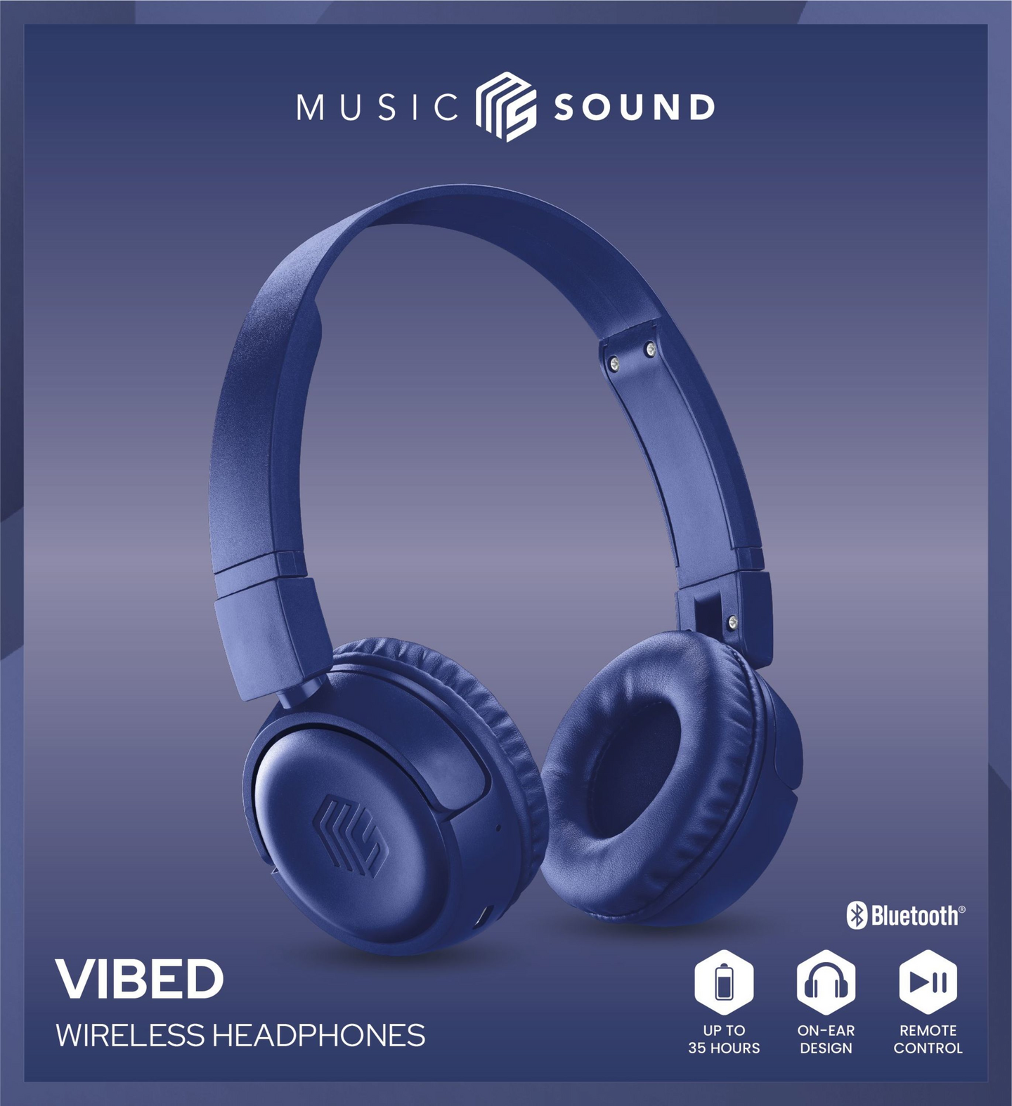 MusicSound Vibed -langattomat sankakuulokkeet, sininen