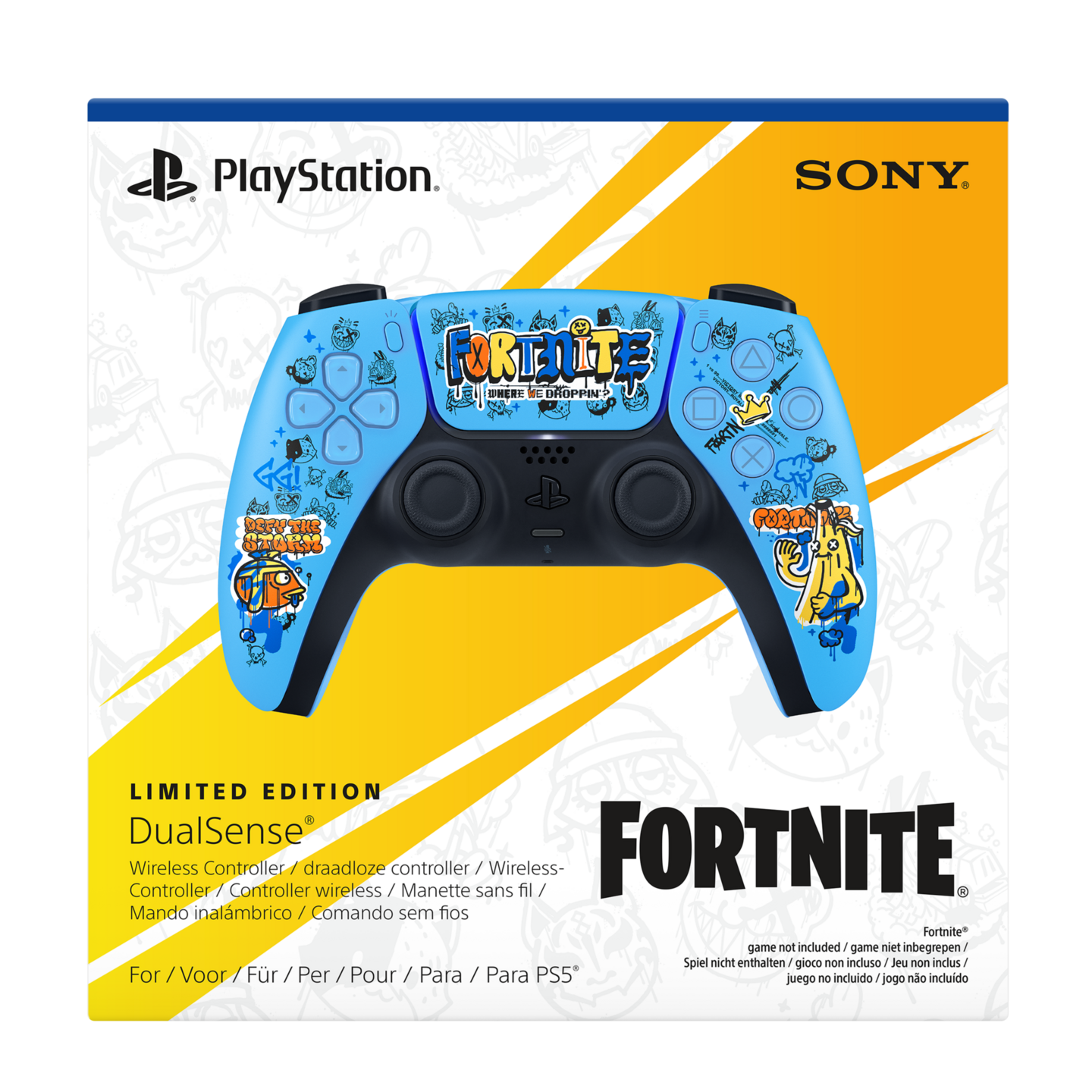 Sony PS5 Dualsense Fortnite Limited Edition -langaton peliohjain