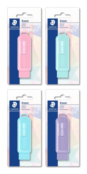 Staedtler pyyhekumi Pastel muovikotelolla