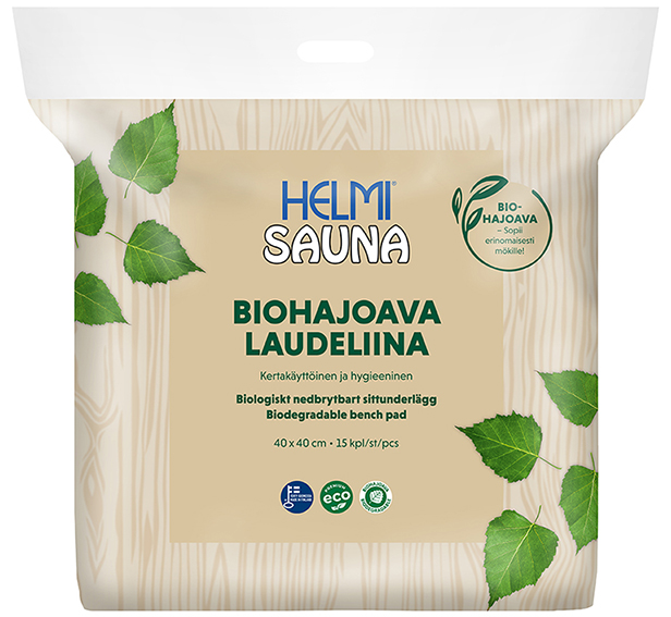 Helmi Sauna biohajoava laudeliina 15 kpl