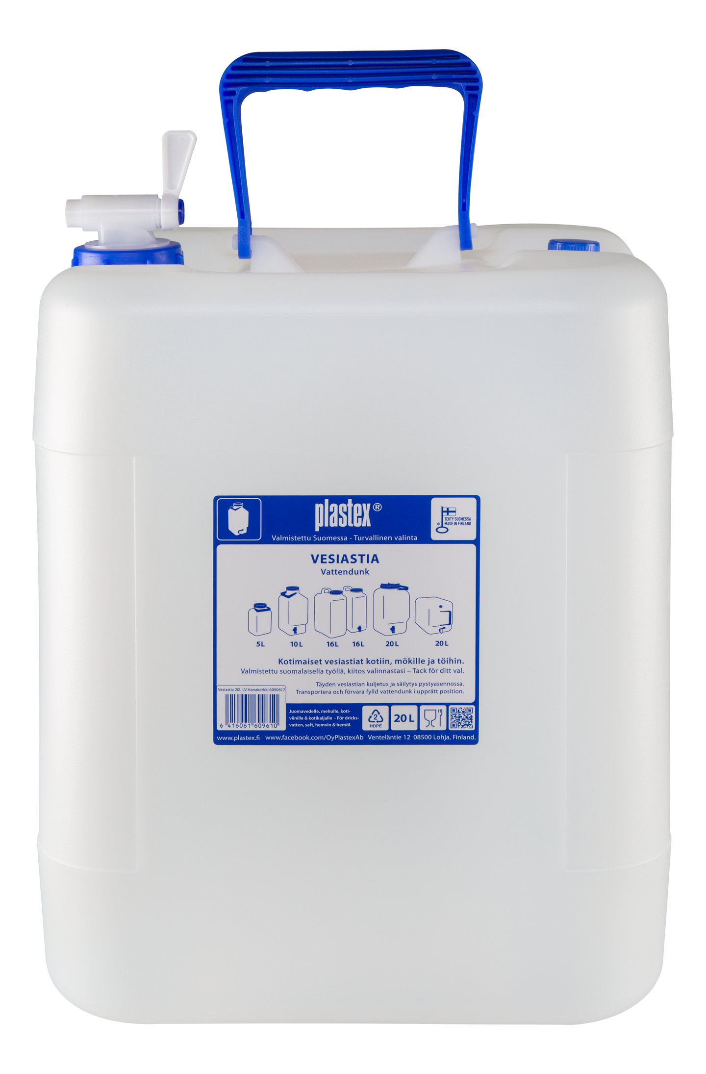 Plastex vesiastia hanakorkki 20 l