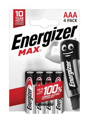 Energizer Max AAA -alkaliparisto, 4 kpl