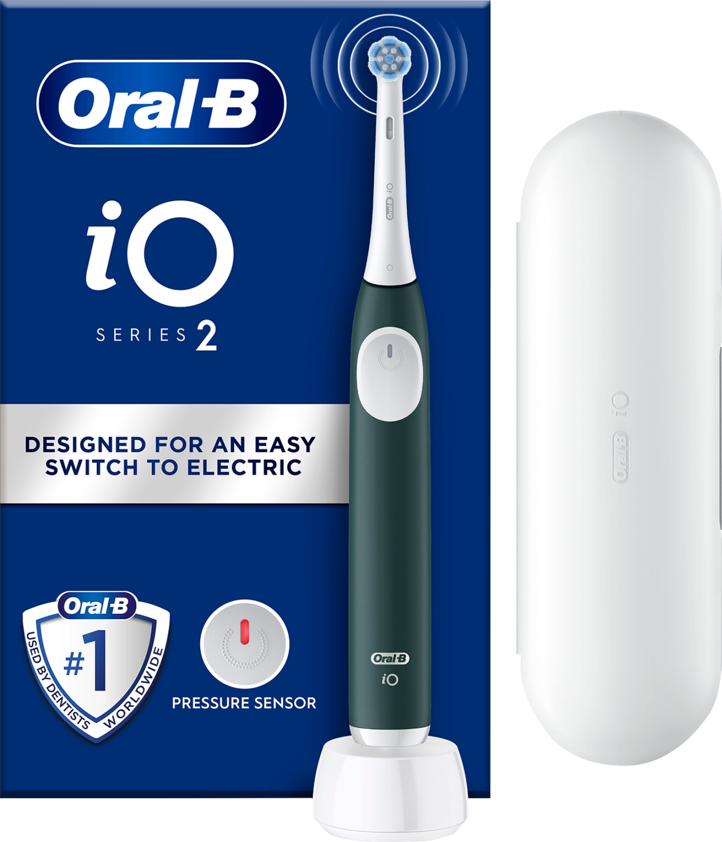 Oral-B iO2 Forest Green -sähköhammasharja + matkakotelo