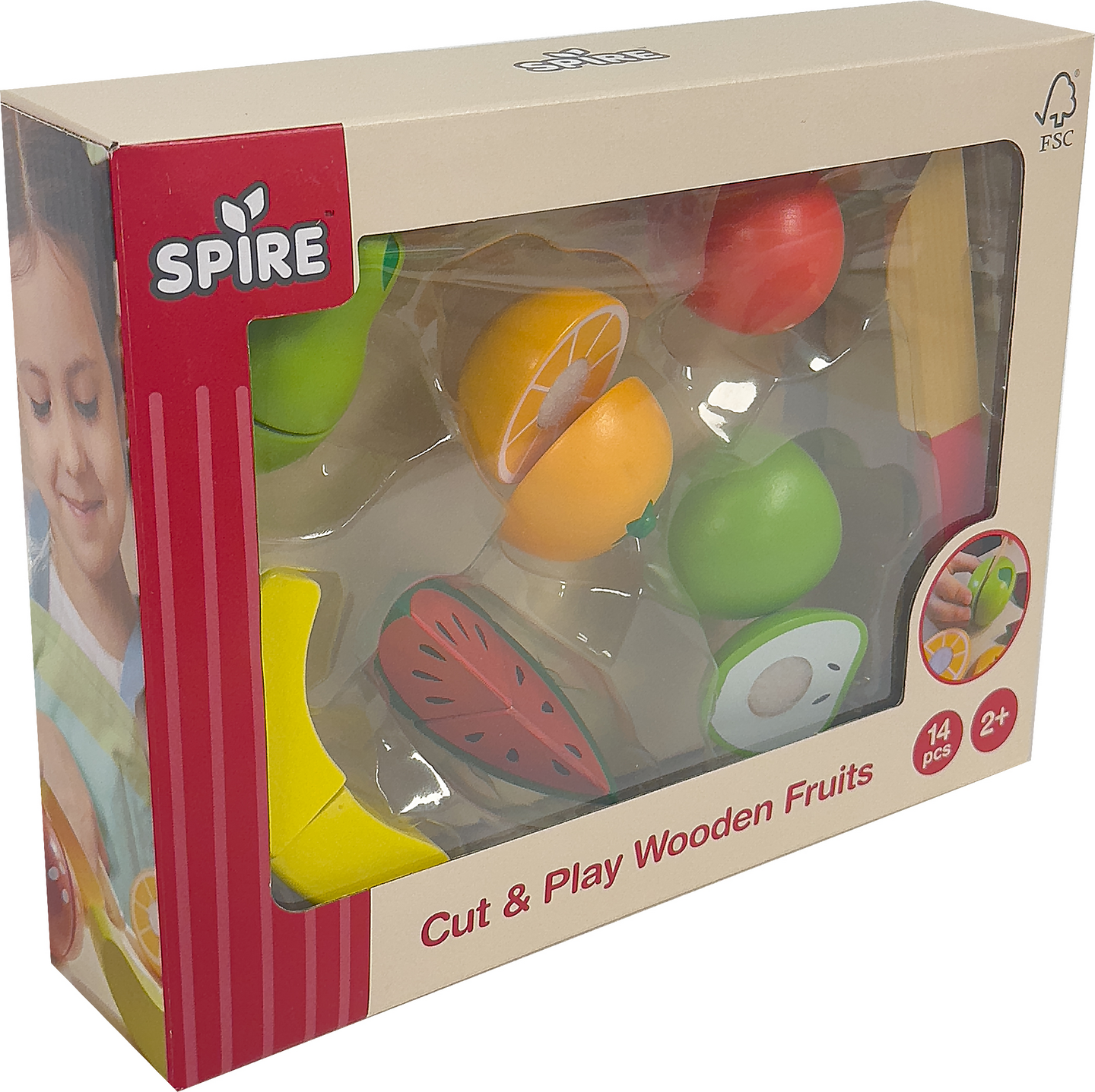 SPIRE leikattavat puiset hedelmät