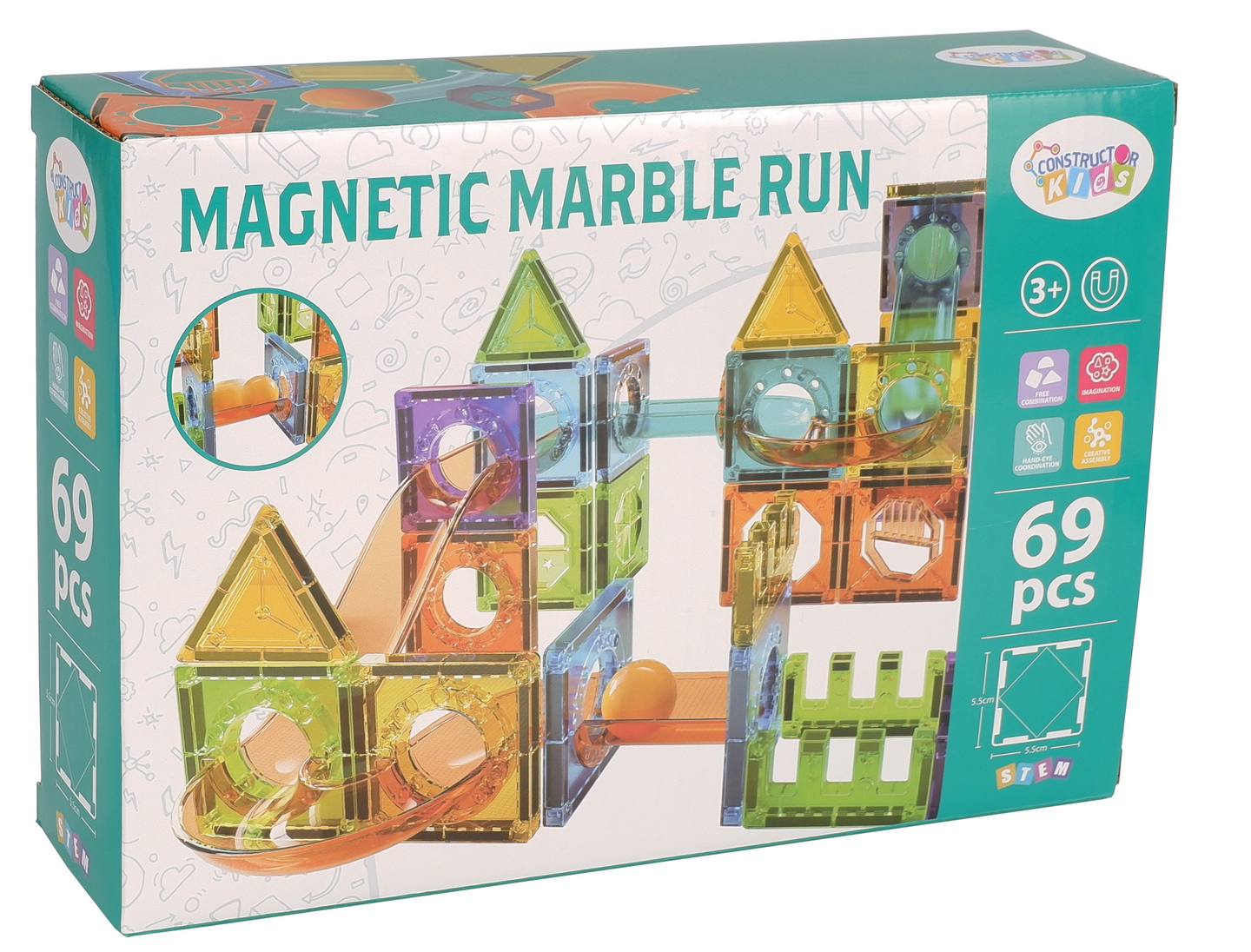 CONSTRUCTOR KIDS Magneetti kuularata 69