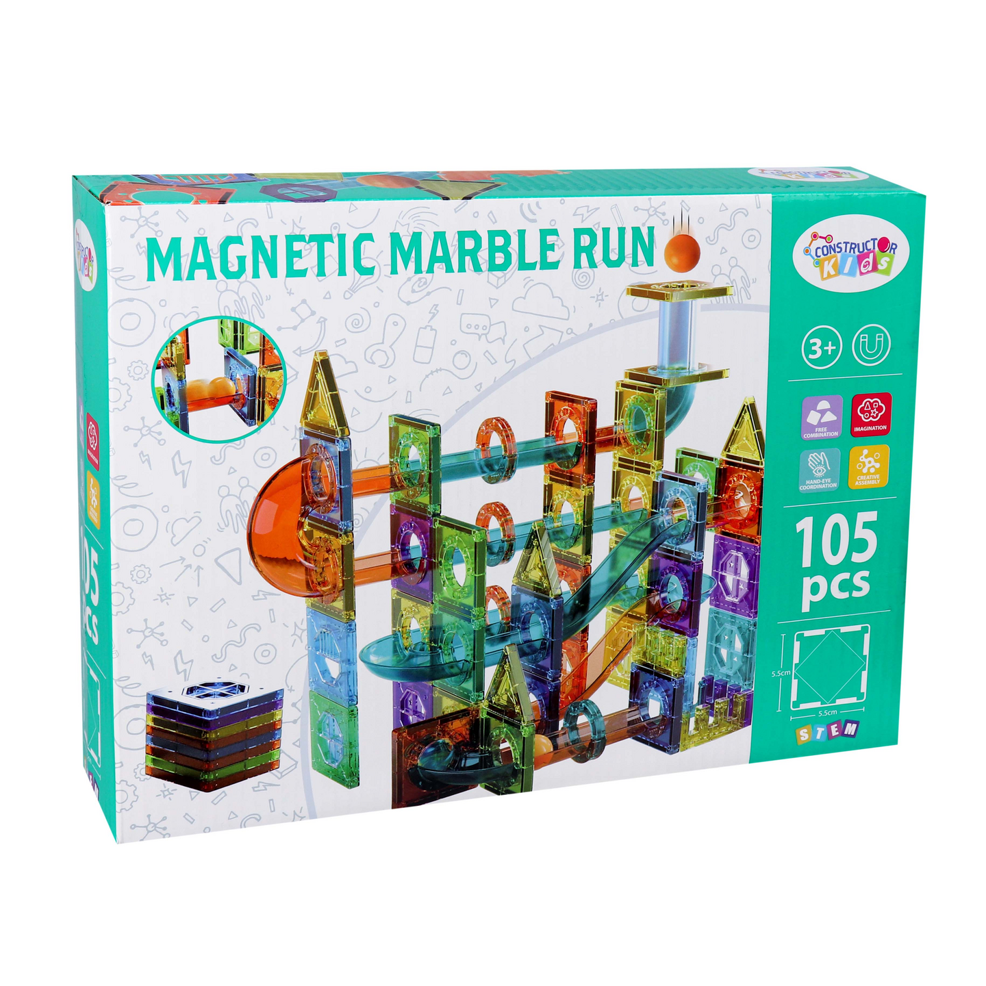CONSTRUCTOR KIDS Magneetti kuularata 105