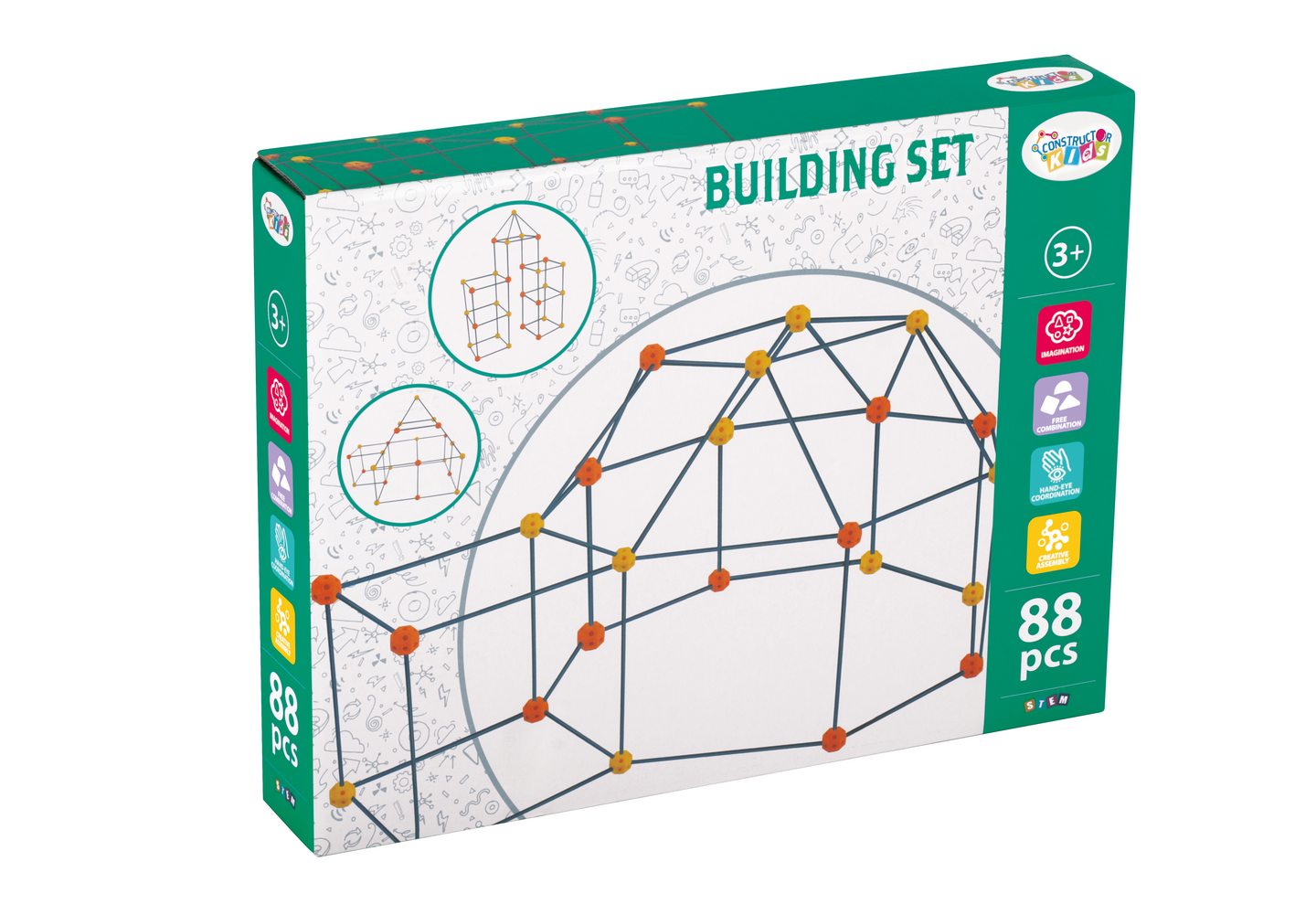 CONSTRUCTOR KIDS rakennussetti 88osaa
