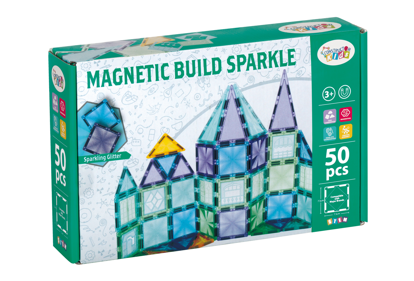 CONSTRUCTOR KIDS Magn rakennussetti kimalle