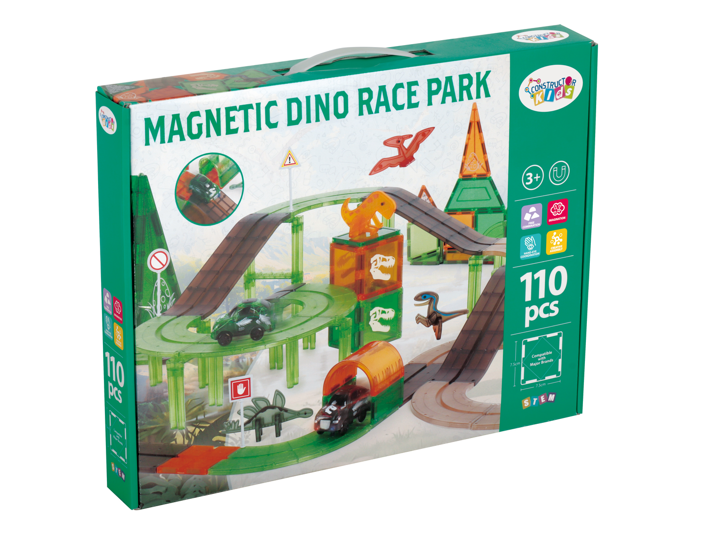 CONSTRUCTOR KIDS Magneettinen Dino puisto