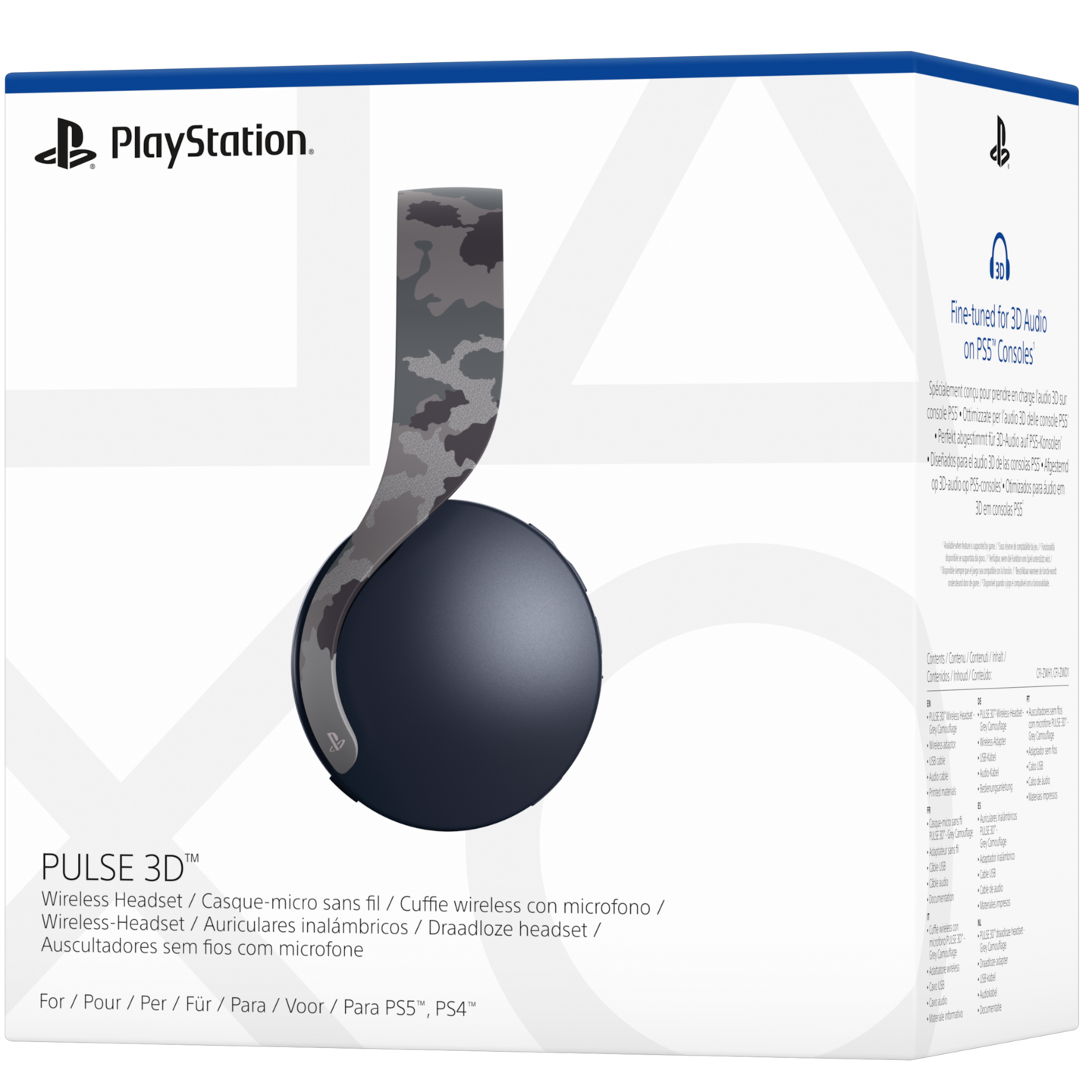 Sony PS5 Pulse 3D Grey Camo -langattomat pelikuulokkeet