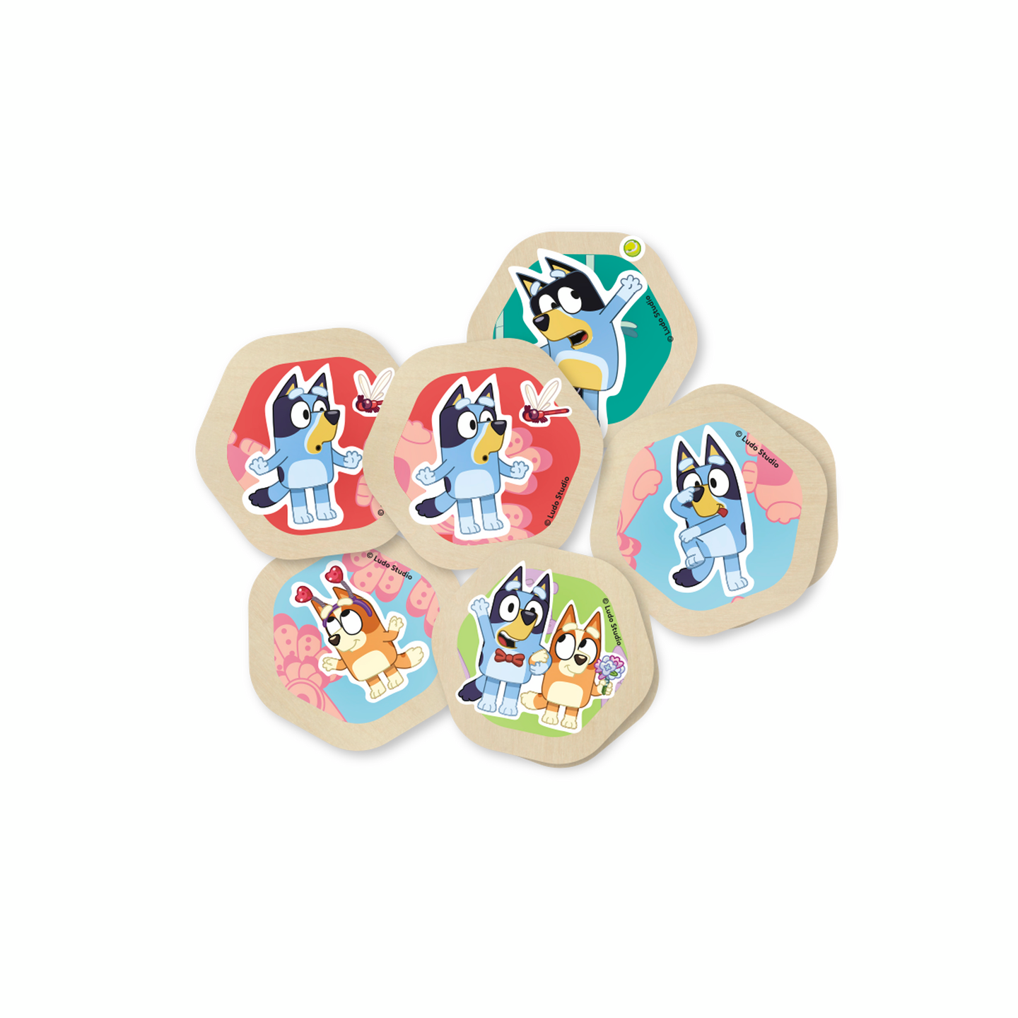 Bluey Muistipeli, puuta, 38 osaa (19 paria)