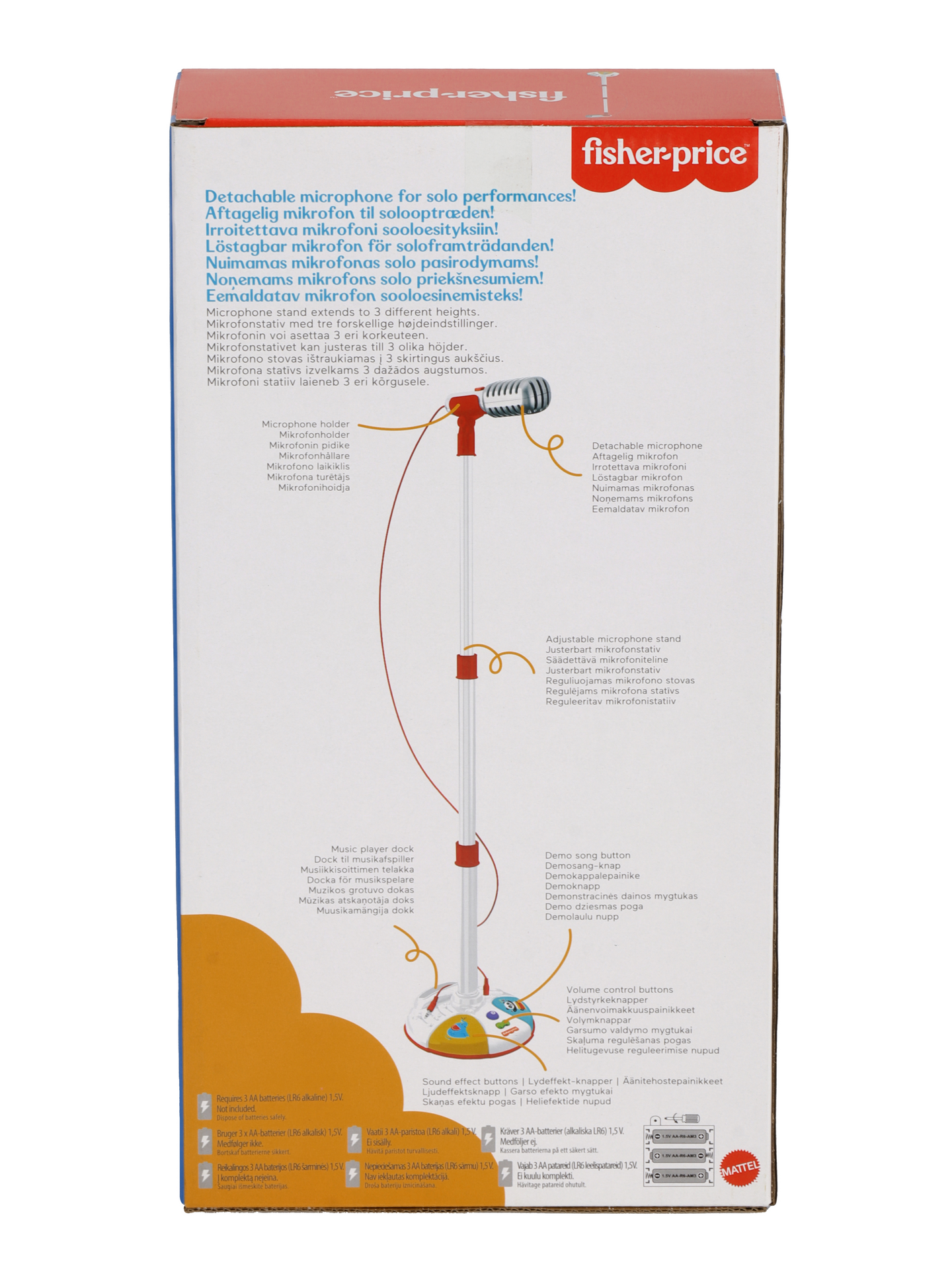 Fisher-Price mikrofoni ja alusta