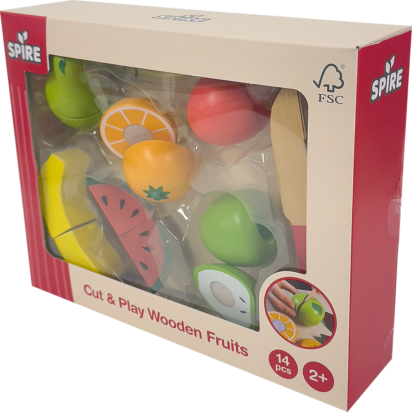 SPIRE leikattavat puiset hedelmät