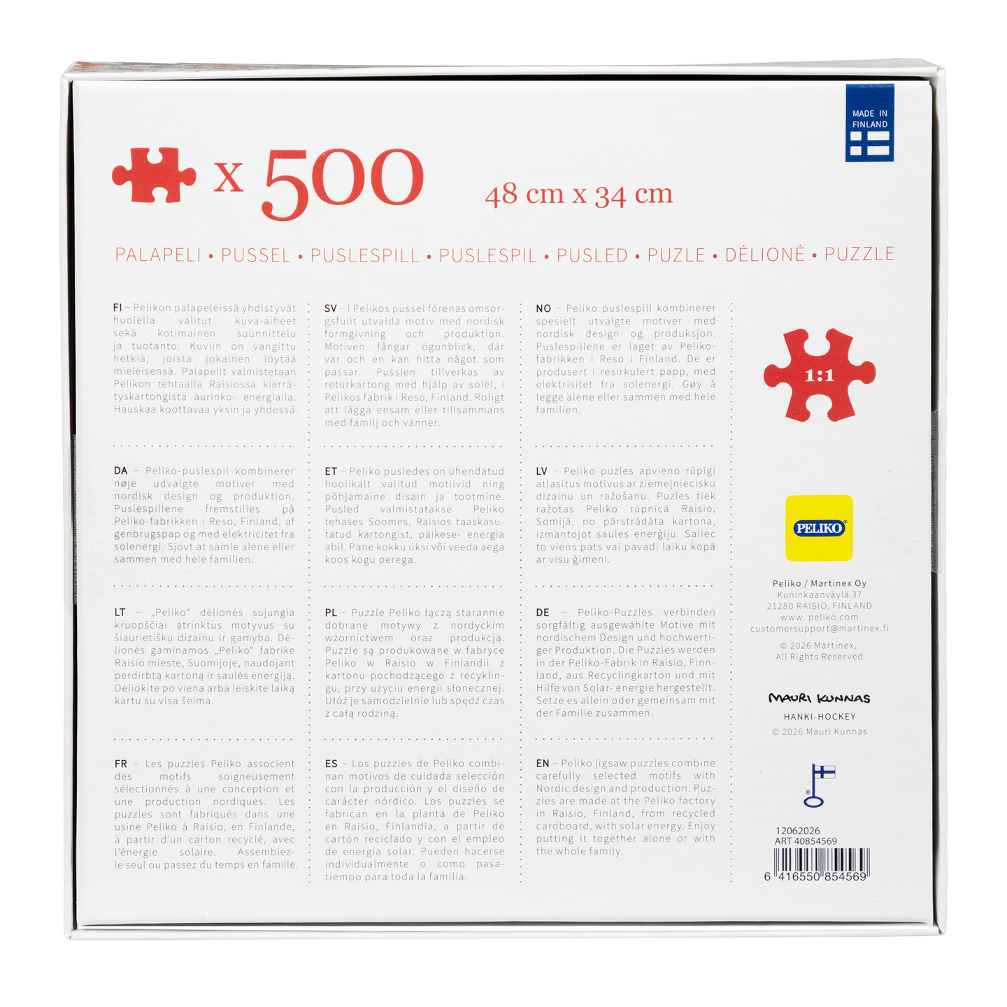 Peliko Mauri Kunnas Joulu palapeli 500 palaa