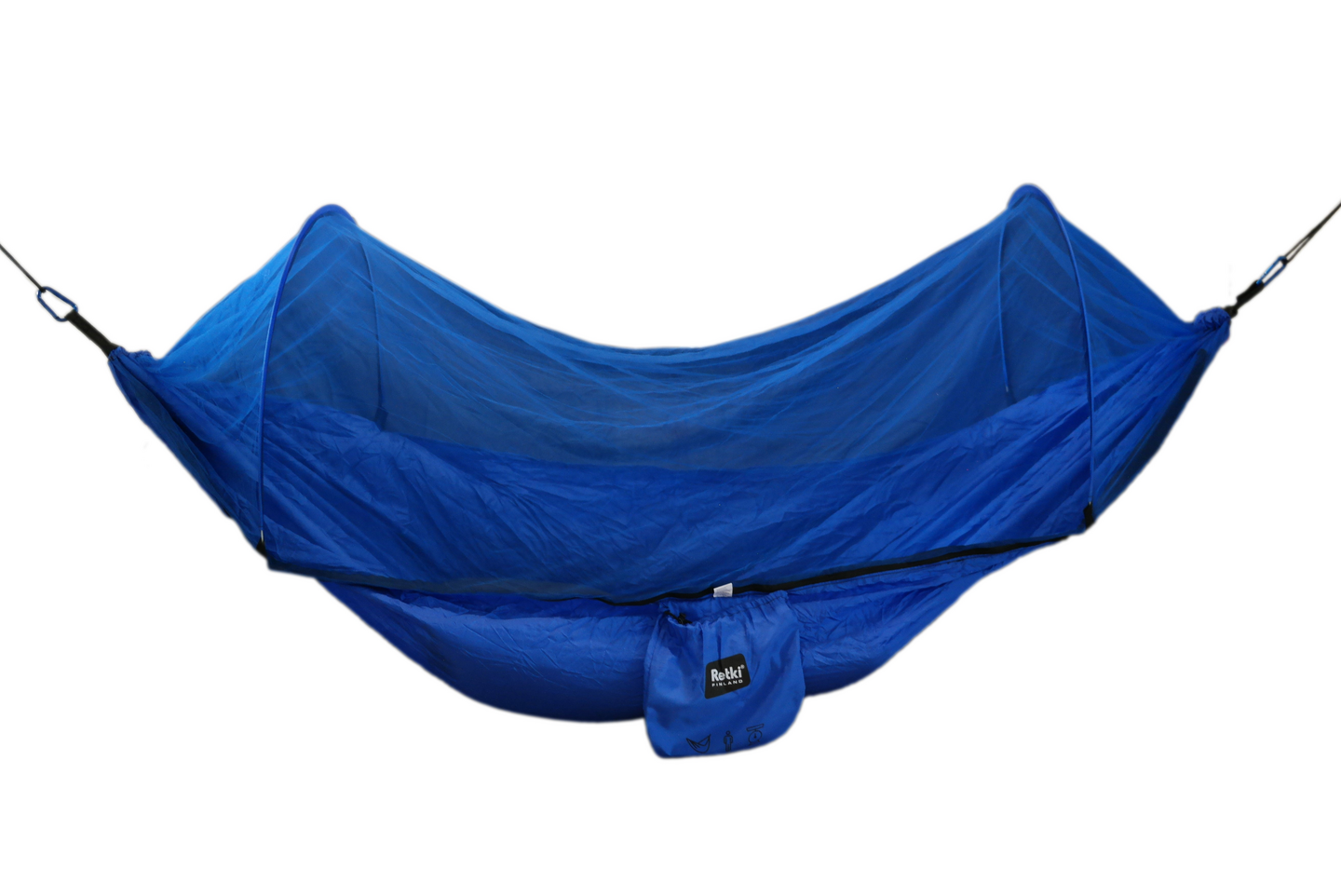 Retki riippumatto hyttysverkolla, kotelomalli