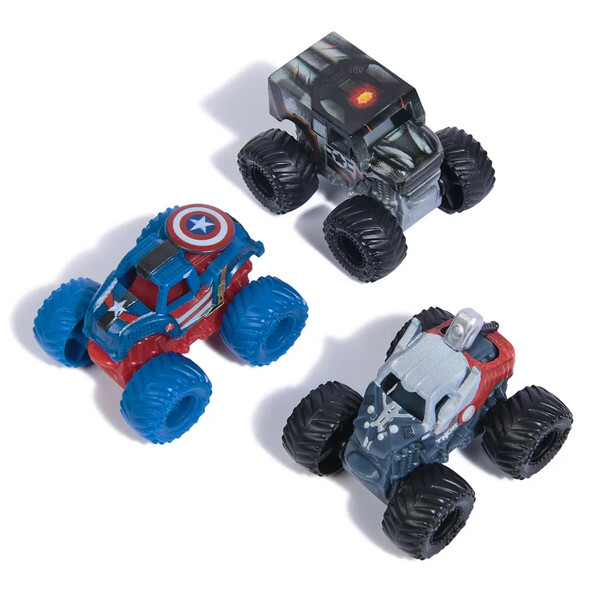 Monster Jam Mini 1:87 Marvel 3 Pack Bundle