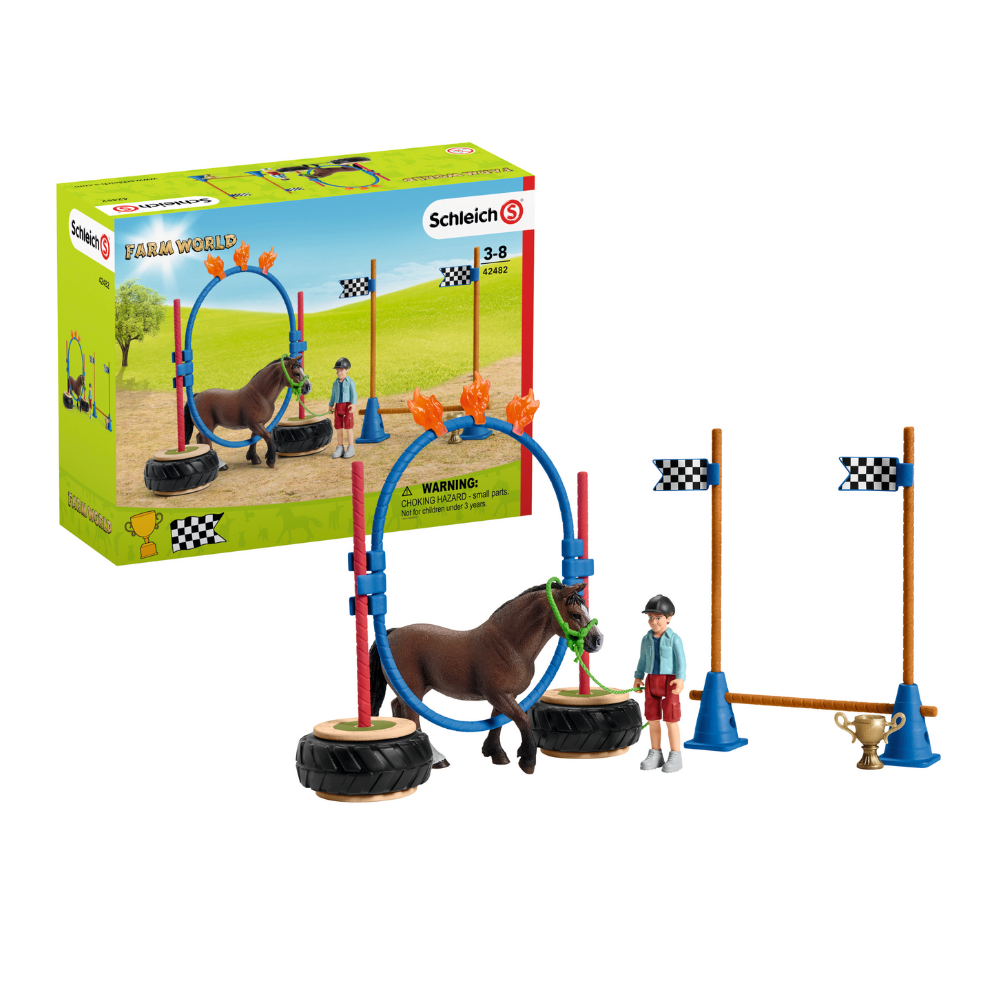 Schleich Pony agility kisat