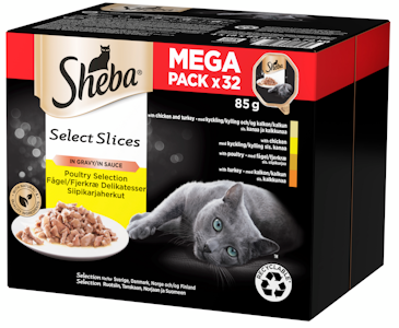 Sheba Select Slices Siipikarjaa kastikkeessa 32x85g