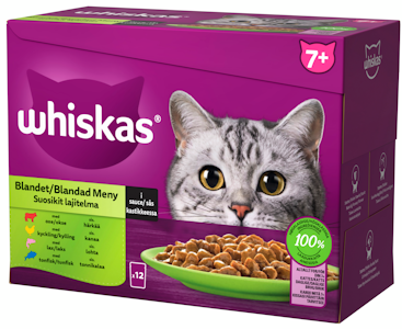 Whiskas 7+ suosikit lajitelma kastikkeessa 12x85g