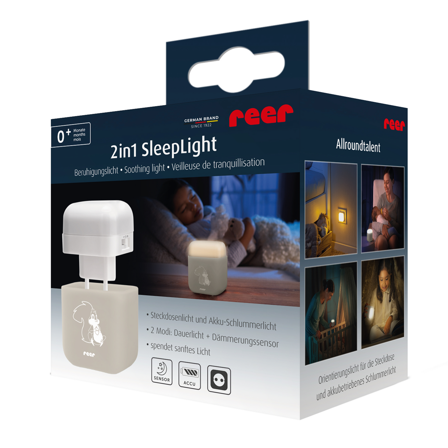 Reer 2in1 SleepLight - yövalo, kermanvärinen