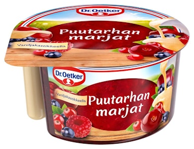 Dr. Oetker puutarhan marjat vaniljakastikkeella 160g