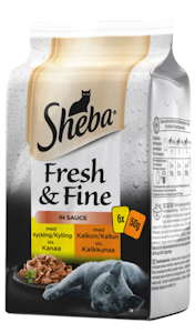 Sheba Fresh&Fine 6x50g Siipikarjalajitelma kastikkeessa