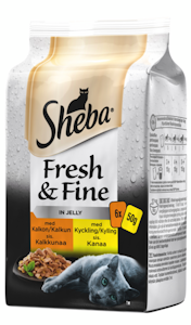 Sheba Fresh&Fine 6x50g Siipikarjalajitelma hyytelössä