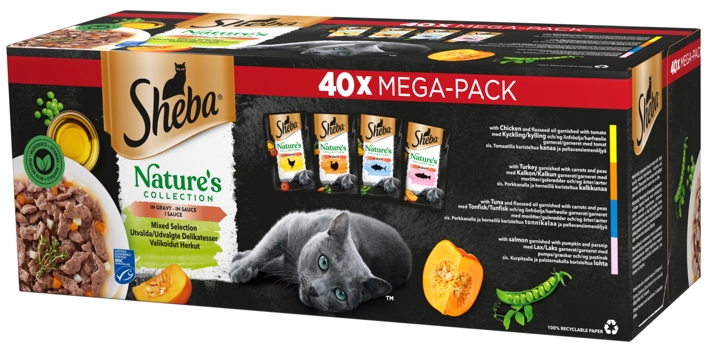 Sheba Natures Collection valikoidut herkut kastikkeessa MSC 40x85g