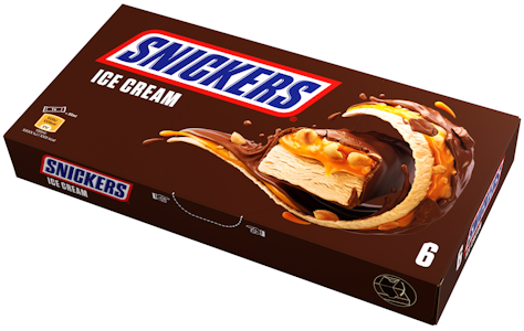 Snickers  jäätelöpatukka 6-pack 273g/302