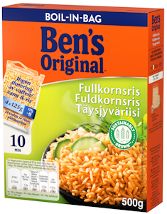 Ben's Original Täysjyväriisi keitinpusseissa 4x125g