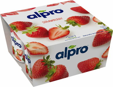 Alpro mansikka soijavalmiste 4x125g