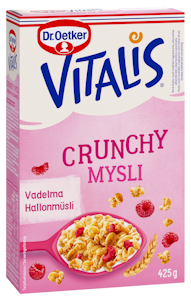 Vitalis Crunchy 425g vadelma -30% sokeria