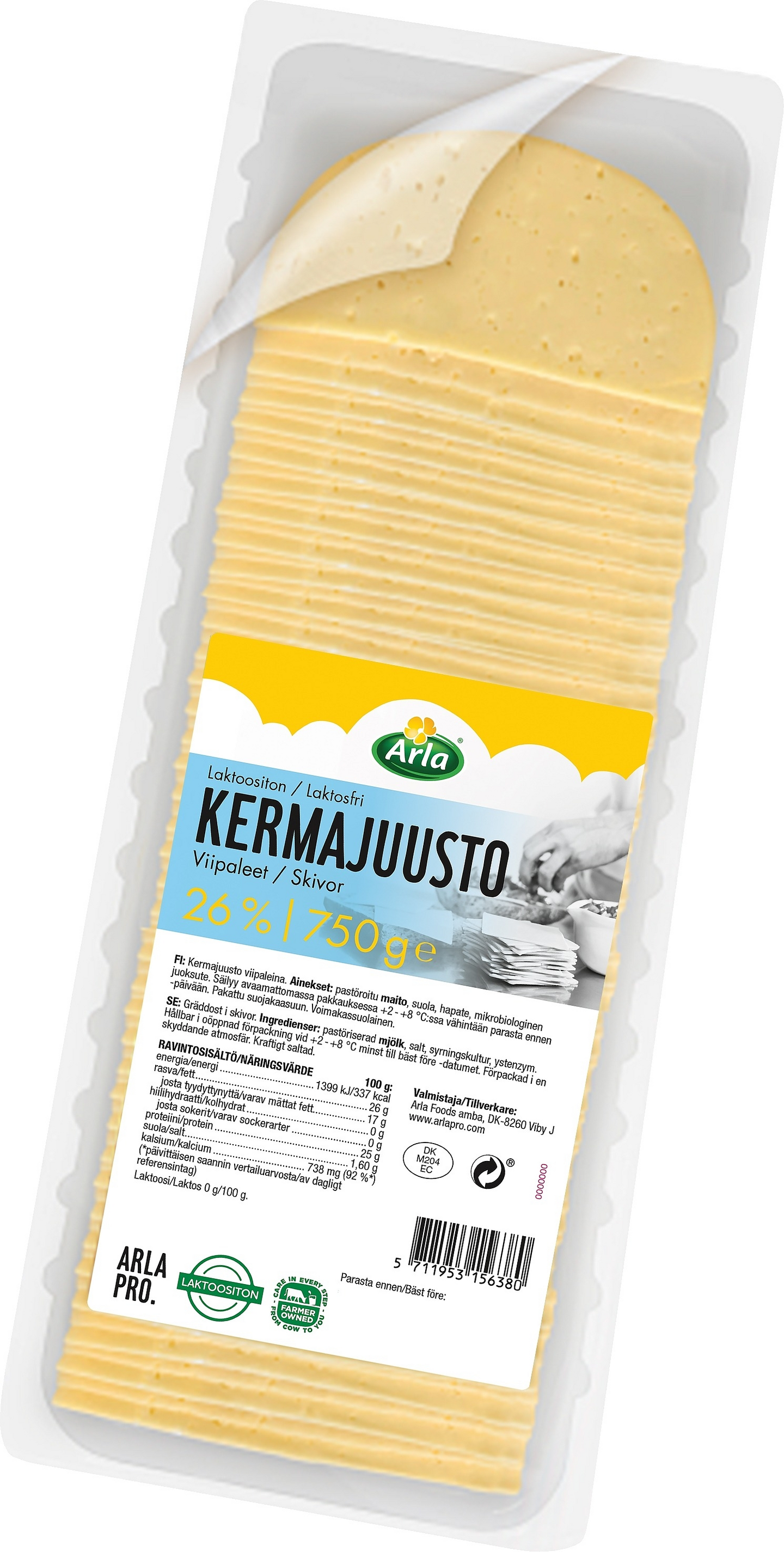 Arla Pro kermajuustoviipale 26% 750g