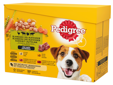 Pedigree Adult Suosikit Lajitelma kastikkeessa 12x100g