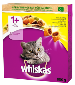 Whiskas 1+ Kanaa 800g