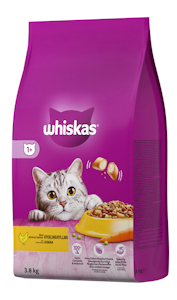 Whiskas 1+ kissan kuivaruoka 3,8kg kana