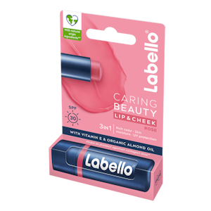 Labello 4,8g Caring Beauty Rose - sävyttävä voide huulille ja poskille