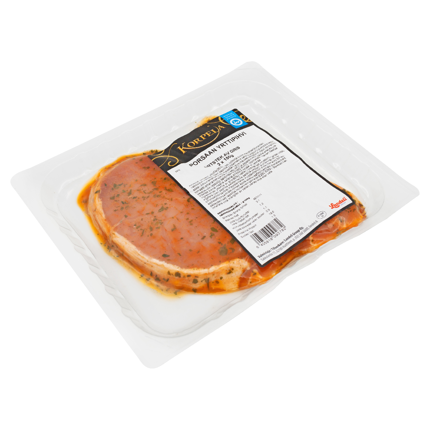 Korpela porsaan yrttipihvi 2x150g