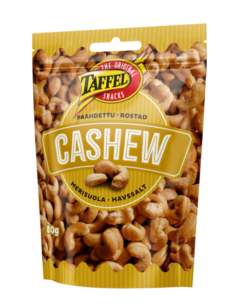 Taffel pähkinä paahdettu cashew 80g merisuola