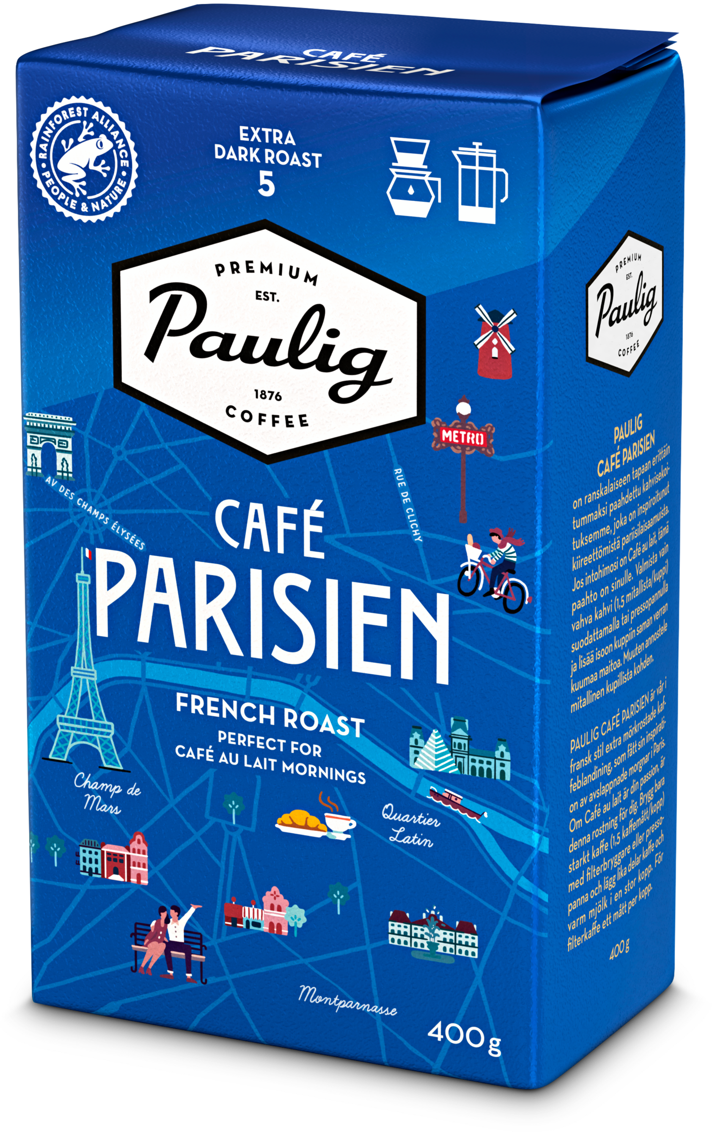 Paulig Parisien kahvi 400g suodatinjauhatus