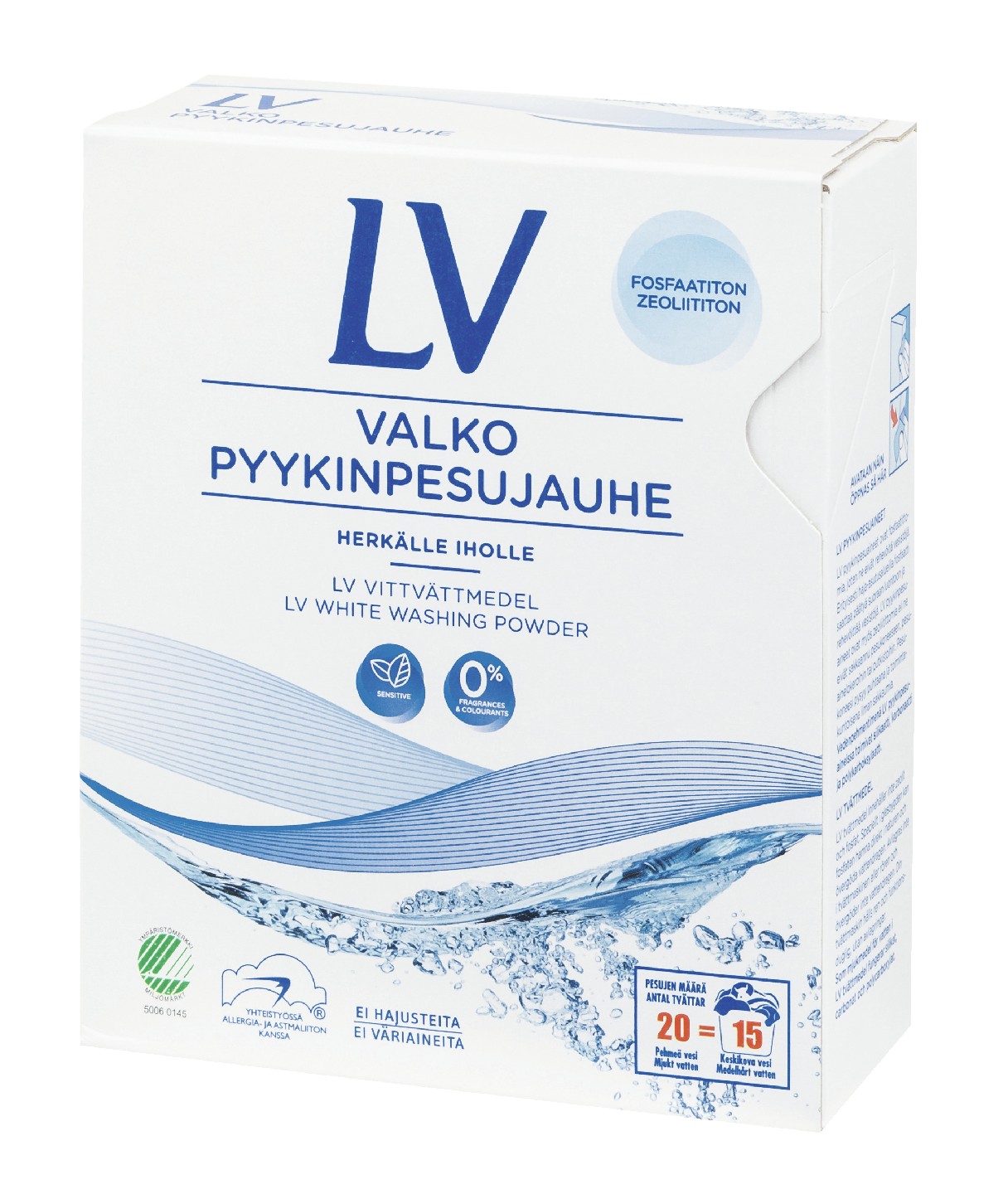 LV pyykinpesujauhe 750g valkopesu
