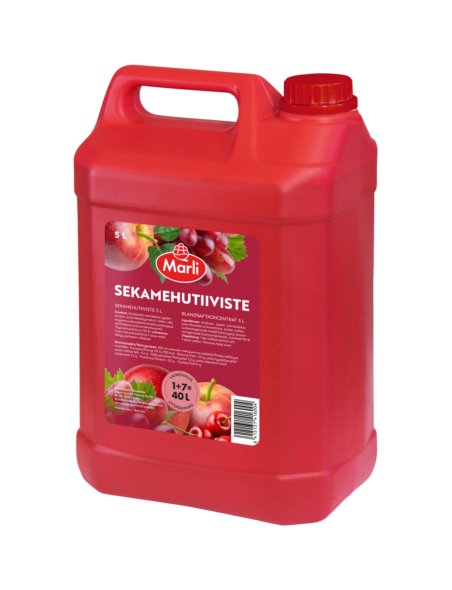 Marli Sekamehujuomatiiviste sokeroitu 110% 1+7 5l