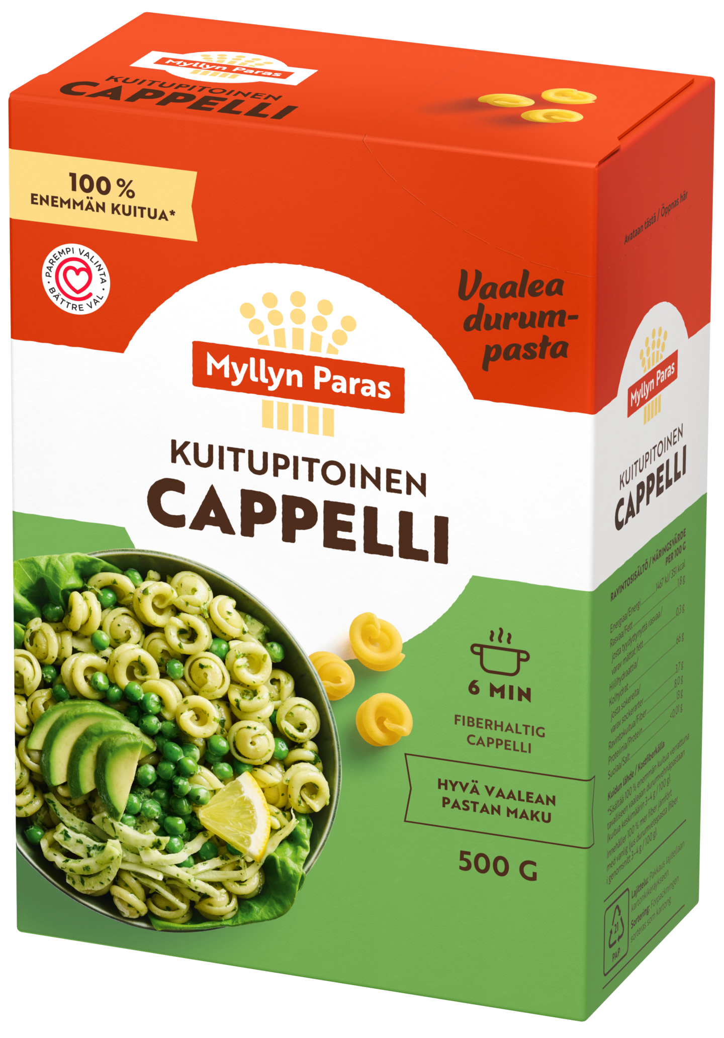 Myllyn Paras Kuitupitoinen Cappelli pasta 500g
