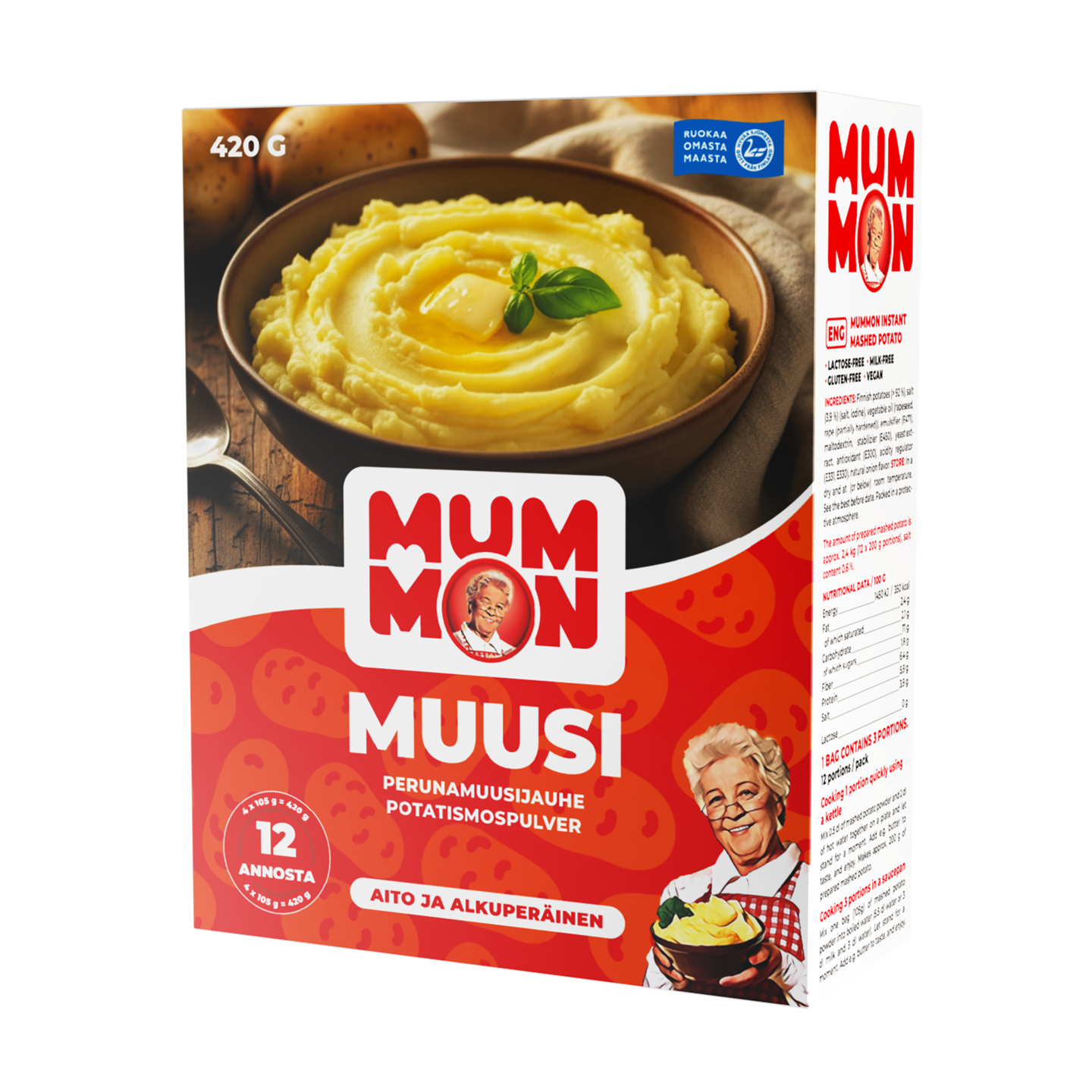 Mummon muusi 420g perunamuusijauhe maidoton 12 annosta