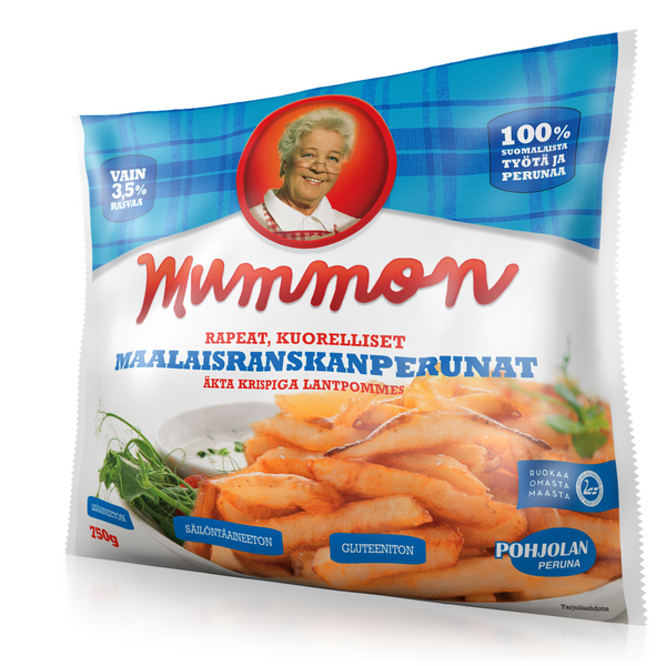 Mummon aidot rapeat maalaisranskanperunat 750 g pakaste